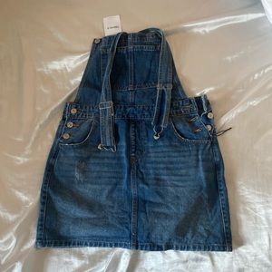 denim overalls skirt/dress